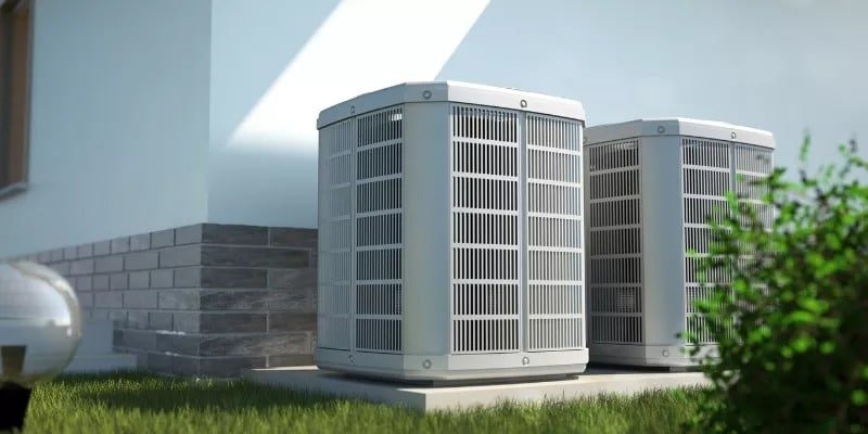 Heat Pump outside Home