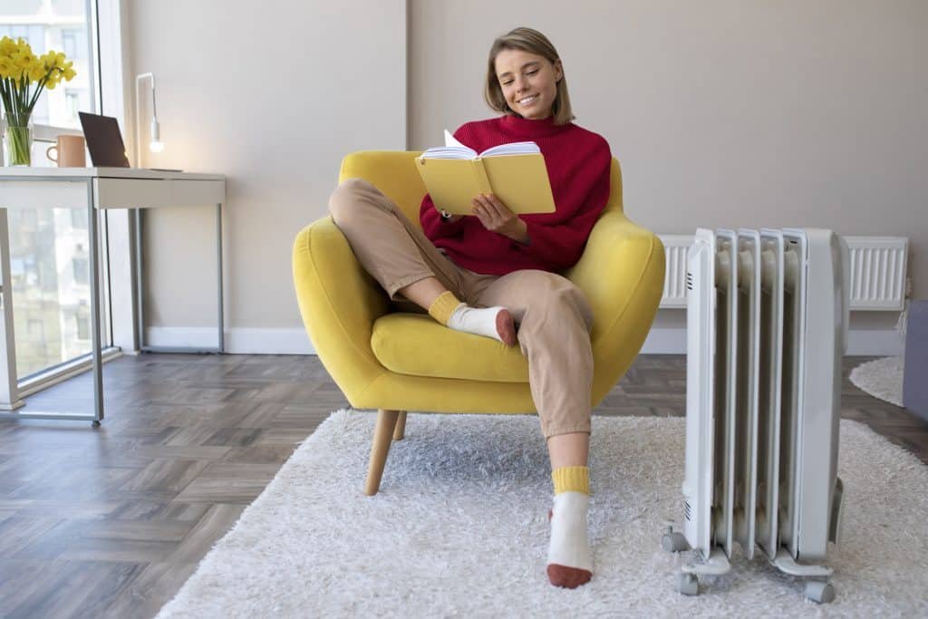 Book reading behind a Radiators