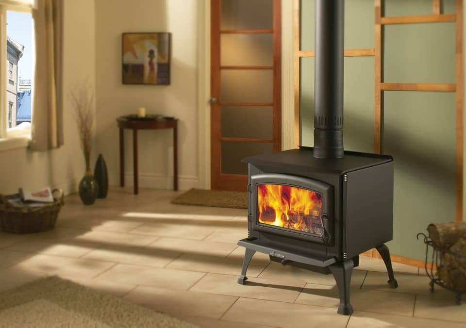 Pellet Stove with Chimney